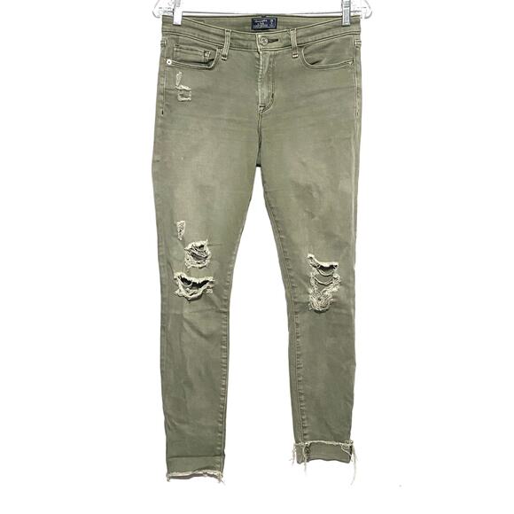 Abercrombie & Fitch Denim - Abercrombie & Fitch Harper Super Skinny Jeans Women 26 Distressed Grunge Capsule